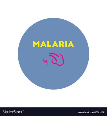 Icon on circle various symptoms of malar vector image