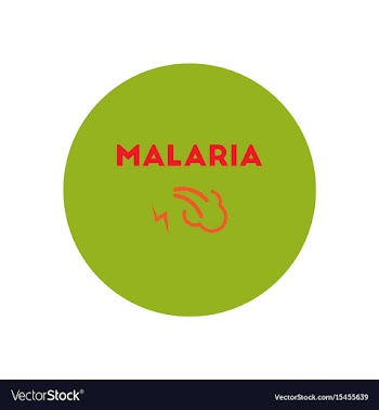 Icon on circle various symptoms of malar vector image