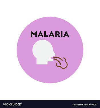 Icon on circle various symptoms of vector image