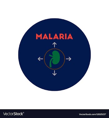 Icon on circle various symptoms of vector image