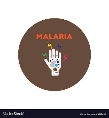 Icon on circle various symptoms of vector image