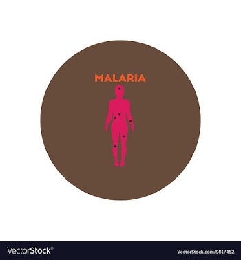 Icon on circle various symptoms of vector image