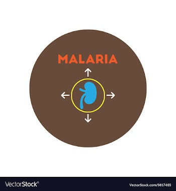 Icon on circle various symptoms of vector image