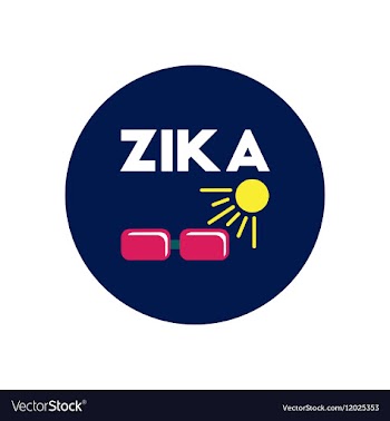Icon on circle various symptoms of Zika vector image