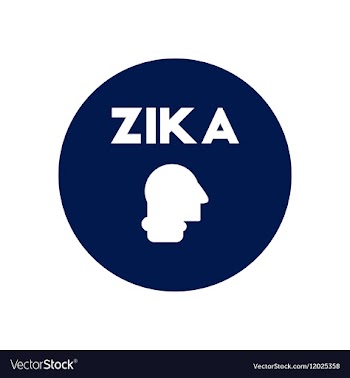 Icon on circle various symptoms of Zika vector image