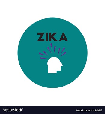 Icon on circle various symptoms of zika vector image