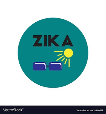 Icon on circle various symptoms of zika vector image