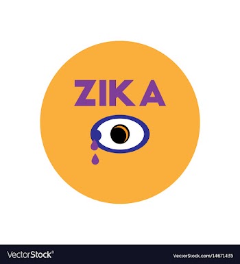 Icon on circle various symptoms of zika vector image