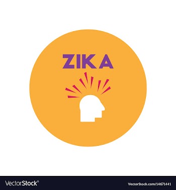 Icon on circle various symptoms of zika vector image