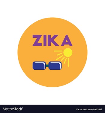 Icon on circle various symptoms of zika vector image