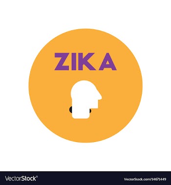 Icon on circle various symptoms of zika vector image