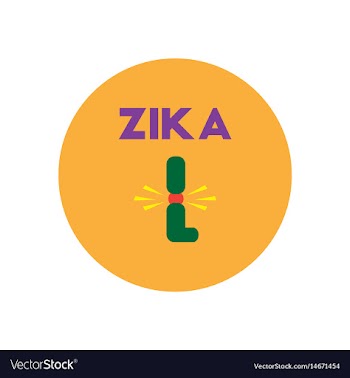 Icon on circle various symptoms of zika vector image