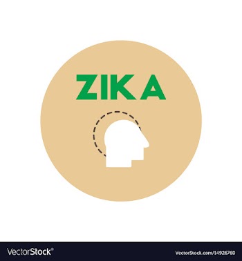 Icon on circle various symptoms of zika vector image