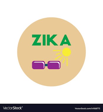 Icon on circle various symptoms of zika vector image