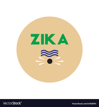 Icon on circle various symptoms of zika vector image
