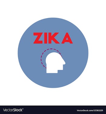 Icon on circle various symptoms of zika vector image