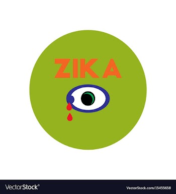Icon on circle various symptoms of zika vector image