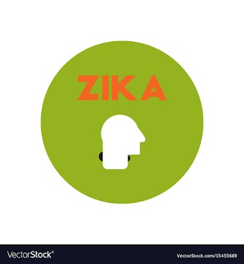 Icon on circle various symptoms of zika vector image