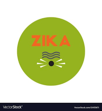 Icon on circle various symptoms of zika vector image