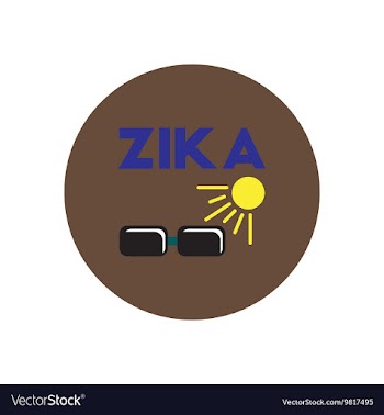 Icon on circle various symptoms of Zika vector image