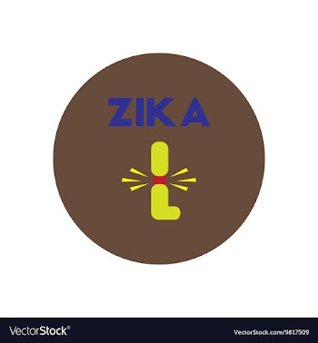 Icon on circle various symptoms of Zika vector image
