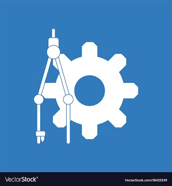 Icon on gear and tool vector image