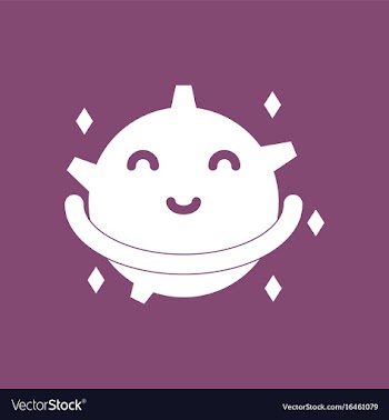 Icon on smiling satellite vector image