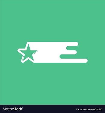 Icon on star in space vector image