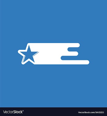 Icon on star in space vector image