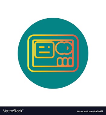 Icon on the topic office on circle cre vector image