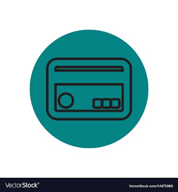 Icon on the topic office on circle cre vector image