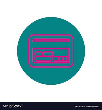 Icon on the topic office on circle cre vector image