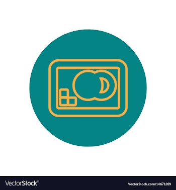 Icon on the topic office on circle cre vector image