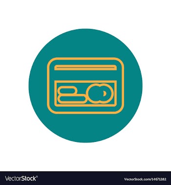 Icon on the topic office on circle cre vector image