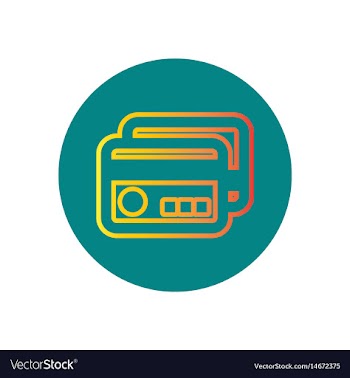 Icon on the topic office on circle cre vector image