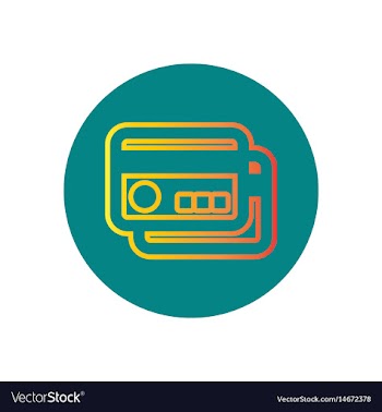 Icon on the topic office on circle cre vector image