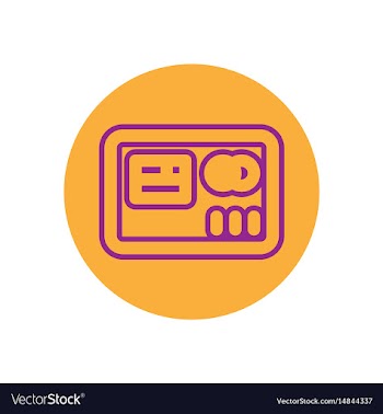 Icon on the topic office on circle cre vector image