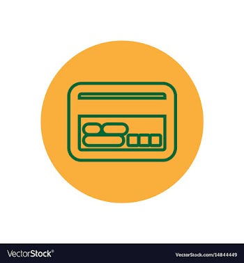 Icon on the topic office on circle cre vector image