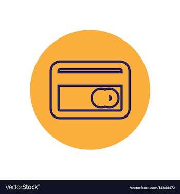 Icon on the topic office on circle cre vector image