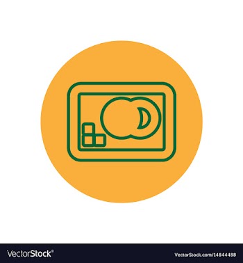 Icon on the topic office on circle cre vector image