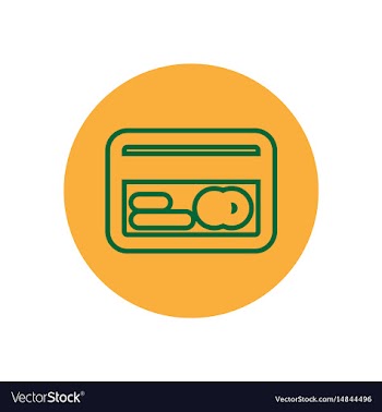 Icon on the topic office on circle cre vector image