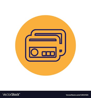 Icon on the topic office on circle cre vector image