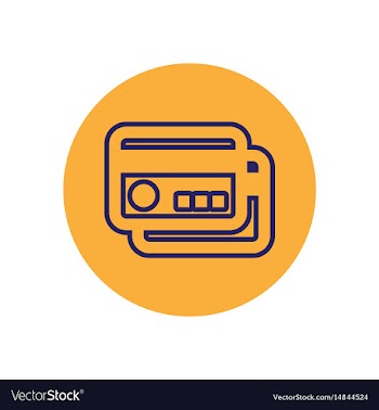 Icon on the topic office on circle cre vector image