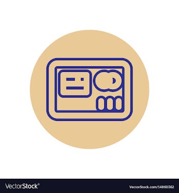 Icon on the topic office on circle cre vector image