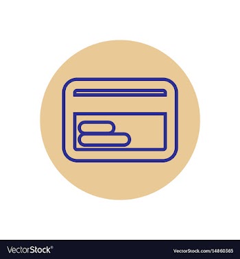 Icon on the topic office on circle cre vector image