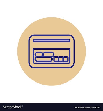 Icon on the topic office on circle cre vector image