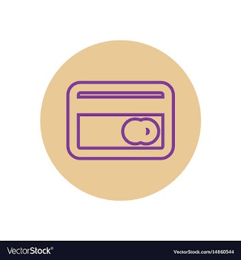 Icon on the topic office on circle cre vector image