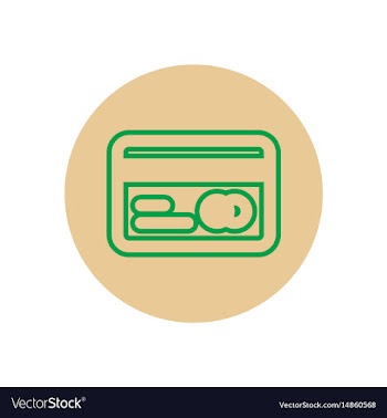 Icon on the topic office on circle cre vector image