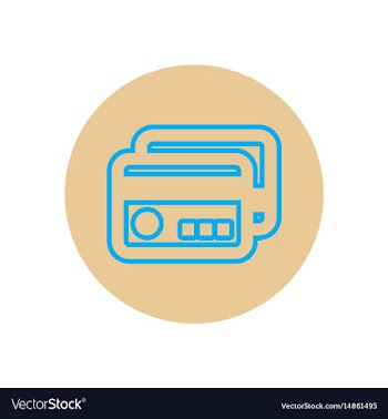 Icon on the topic office on circle cre vector image