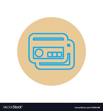 Icon on the topic office on circle cre vector image